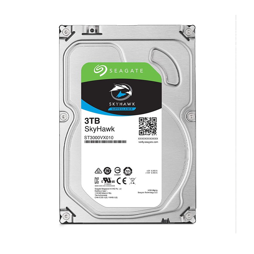 Ổ cứng HDD Seagate SkyHawk 3TB 3.5 inch, 5400RPM, SATA, 64MB Cache (ST3000VX009)