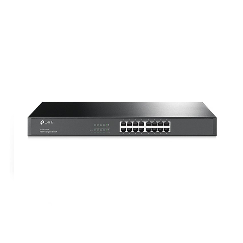 Switch TP-Link TL-SG1016 (16 cổng RJ45 10/100/1000Mbps, vỏ kim loại, gắn tủ Rack 19 inch)