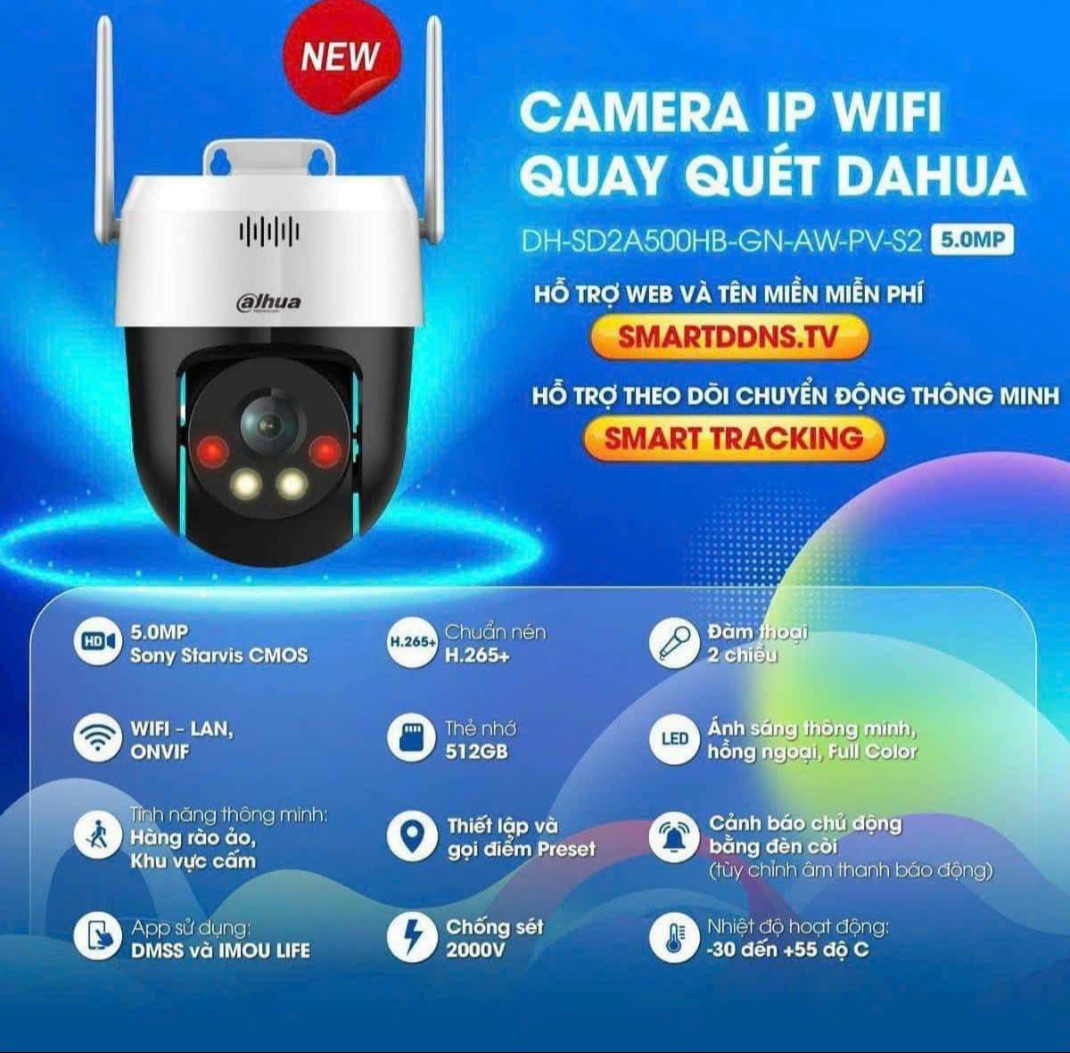 Camera DAHUA DH-SD2A500HB-GN-A-PV-S2 IP PTZ 5MP