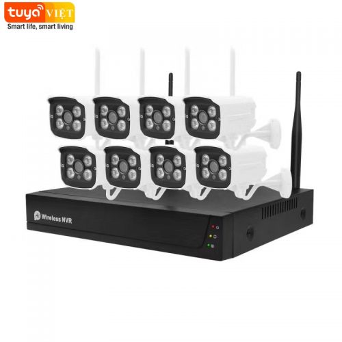 Bộ KIT 8 Camera, Đầu NVR Wifi Tuya