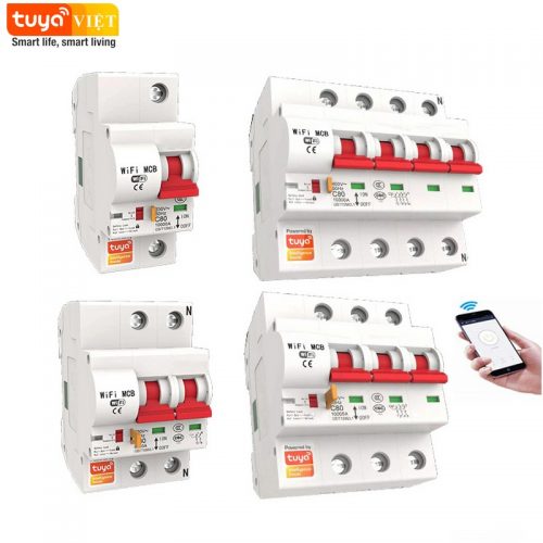 Aptomat Tuya Wifi CBW80A (1P, 2P, 3P, 4P)